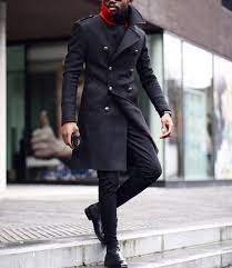 Zara Men Aw17 Black Military Style Coat