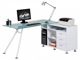 Glass Computer Workstation Desk