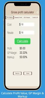 gross profit calculator on the app