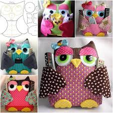 fabric owl pillow with free pattern