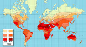 Solar Insolation Map World Alte