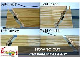 how to cut crown molding inside and