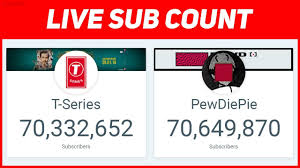 Pewdiepie Vs T Series Live Sub Count Who Will Prevail