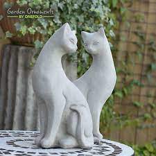 Siamese Cats Cat Pair Stone Garden