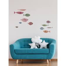 School Of Fish Wall Decal Dovecove Color Sunset