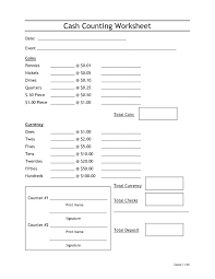 Cash to be in drawer. Excellent Cash Count Sheet Models Form Ideas