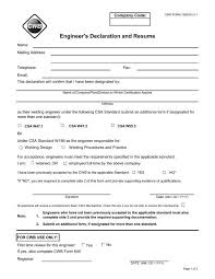 How do you write a declaration on resume? Form 159 Engineer S Declaration And Resume Cwb Group