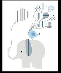 Free Printable Elephant Nursery Art