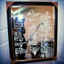 calligraphy seating chart mirror new