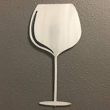 Wine Glass Metal Wall Art Skilwerx 9 X