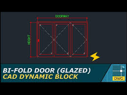 Bi Fold Door Glazed Autocad Dynamic