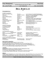 resume bill barclay composer director performer and director comments