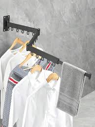 1pc Wall Mounted Folding Clothes Drying