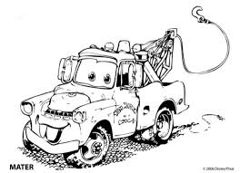 To find similar coloring pages, follow the links: Cars Tow Mater Printable Colouring Page