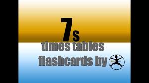 7 s times tables flashcards i