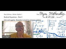 Radical Equations Part 2a Algebra 1