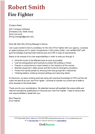 fire fighter cover letter exles