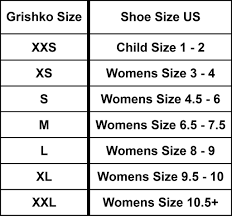 Grishko Size Chart Buurtsite Net