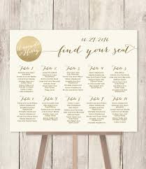 Wedding Seating Chart Sign Diy Gold Sparkle Wedding Sign