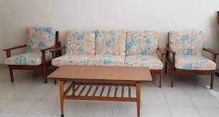 old fashion wooden sofa set furniture