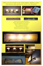Diy How To Make A Cover Shade For Builder Hollywood Vanity Light Strips Easy Home Upgrade Diy Bathroom Vanity Vanity Lighting Bathroom Vanity Lighting
