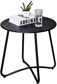 Round Metal Side Table Patio