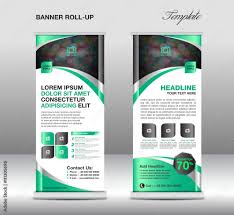 roll up banner stand template stand