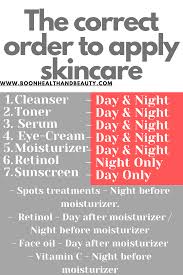 guide on the correct order for skincare