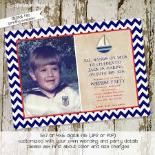 Nautical Baby Shower Invitation Rustic Ahoy Its A Boy Sailboat Red White Blue Patriotic Ultrasound Pregnancy Announcement 284 Katiedid