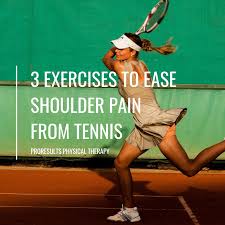 Also on fittit a few times weekly a post pops up about rotator cuff related shoulder pain. 3 Exercises To Ease Shoulder Pain From Tennis Proresults Physical Therapy Oceanside San Marcos Escondido