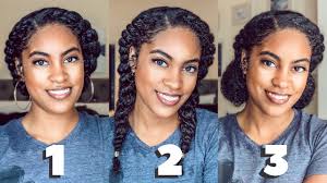 Put your hair in two braided pigtails on either side of your head, then pin them up to. Simple Protective Hairstyles For Natural Hair To Do At Home Allure