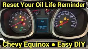 chevy equinox reset oil life indicator