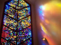 the healing window stained glass light