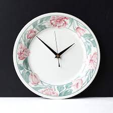 Dinner Plate Clock Recycled Bone China