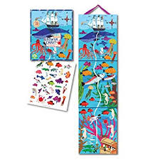 Eeboo Big Blue Whale Height Growth Chart For Boys