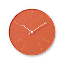 Small Orange Divide Wall Clock The