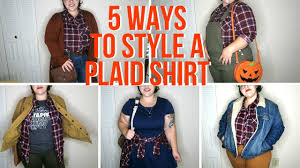 style a plaid shirt plus size fashion