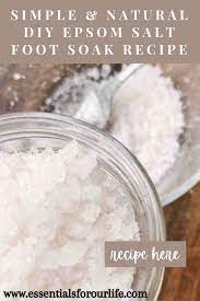 natural diy epsom salt foot soak recipe