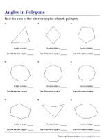 angles in polygons worksheets