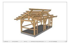 timber frame work and shed