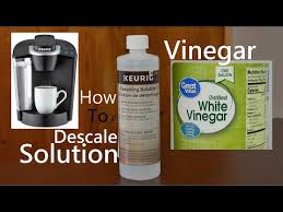 how to descale keurig using solution or