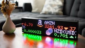 review fintic desk size led ticker