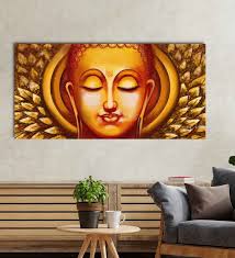 Calm Buddha Face Canvas Printed