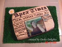 30th birthday cake topper footer yes! Newspaper 30th Birthday Cake Cakecentral Com