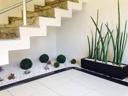 Small Pebble Garden Under The Stairs