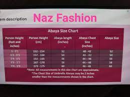 Dear sister check your abaya size by... - Naz Fashion Shop | Facebook