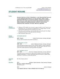 Sample Resume Examples For College Students Rome Fontanacountryinn Com
