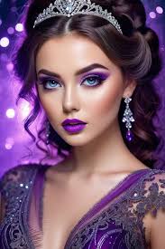 purple makeup look for women playground