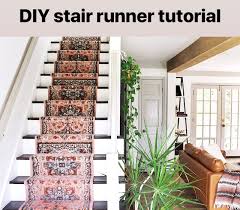 diy stair runner tutorial house on a