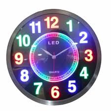 Led Wall Clock Multi Color Corporate